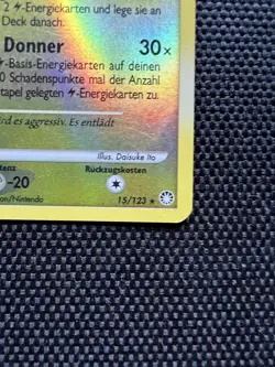 Pokemon Karte - Raichu Reverse Holo - 15/123 - Geheimnisvolle Schatze - Good - Image 3
