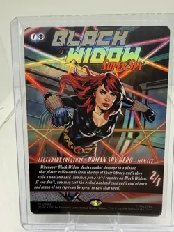 Black Widow Super Spy 393 Borderless FOIL Mtg Super Heroes - Image 1