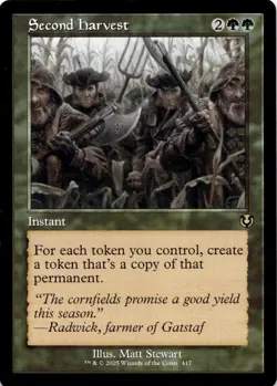 Second Harvest (Retro Frame) INR 417 Innistrad Remastered Magic The Gathering NM - Image 1