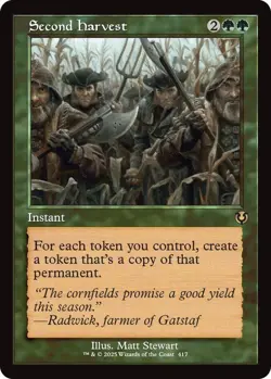 Second Harvest (Retro Frame) INR 417 Innistrad Remastered Magic The Gathering NM - Image 3