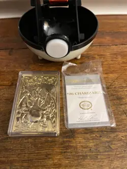 Pokemon Toys - Burger King Gold-Plated Card -CHARIZARD #006 (Pokeball No Box) - Image 2