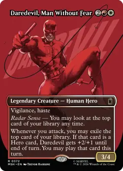 Daredevil, Man Without Fear MTG Magic - Marvel Super Heroes (Borderless) (0372) - Image 1