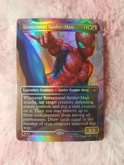 MTG Sensational Spider-Man (Borderless Foil) Marvel's Spider-Man Magic TCG Card - Image 1