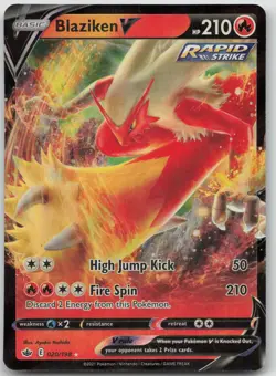 Blaziken V 020/198 Holo V Rare Chilling Reign Pokemon Near Mint - Image 1