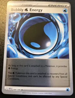 Bubbly Water Energy 084/086 Reverse Holo Rare Chaos Rising Pokemon TCG - Image 1