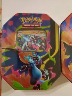 2 Pokemon TCG Mega Charizard X + Y ex Tin Bundle Sealed New - Image 2