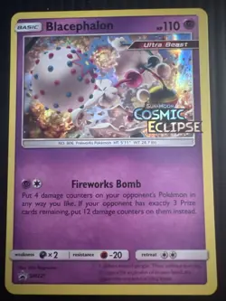 Pokemon Blacephalon SM221 Holo Card Cosmic Eclipse Promo - Image 1