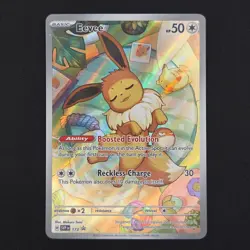 Pokemon TCG Card Eevee SVP173 Prismatic Evolutions Black Star Promo - NM - Image 1