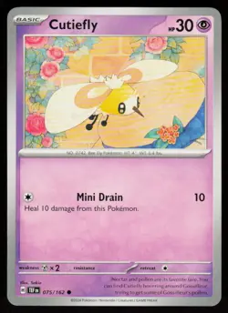 Cutiefly 075/162 Common Temporal Forces Pokemon Near Mint - Image 1