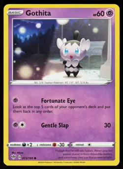 Gothita 073/189 Common Darkness Ablaze Pokemon Near Mint - Image 1