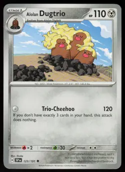 Alolan Dugtrio 123/191 Uncommon Surging Sparks Pokemon Near Mint - Image 1