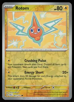 Rotom 061/191 Common Surging Sparks Pokemon Reverse Holo Near Mint - Image 1