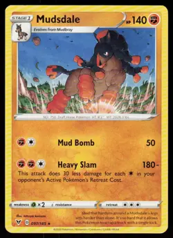 Mudsdale 097/185 Rare Vivid Voltage Pokemon Near Mint - Image 1