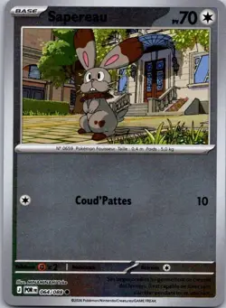 Carte Pokemon Sapereau 064/088 - Reverse 2026 - Image 1