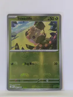 NM - Sewaddle - 001/086 - Master Ball - White Flare - Pokemon Card TCG - Image 1