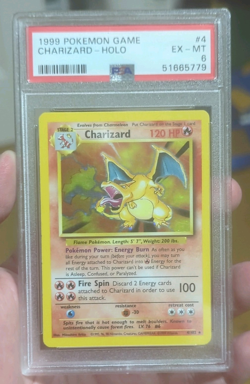 Pokemon Charizard 4/102 Base Set 1999 Holo Rare PSA 6 Graded English - Image 1