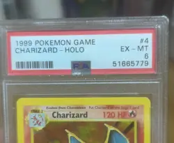 Pokemon Charizard 4/102 Base Set 1999 Holo Rare PSA 6 Graded English - Image 2
