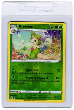 Pokemon SWSH09: Brilliant Stars Breloom #004/172 LP Rare,Reverse Holo - Image 1