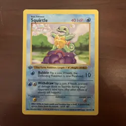 Pokemon Squirtle Base Set Shadowless 1st Edition #63 LP - Image 1