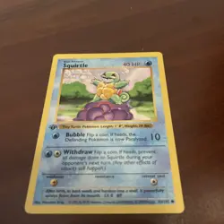 Pokemon Squirtle Base Set Shadowless 1st Edition #63 LP - Image 5