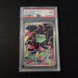 Pokemon Card - Bulbasaur 133/132 IR Mega Evolution Illustration Rare - PSA 9 - Image 1