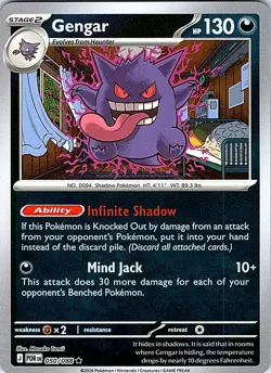 Gengar 050/088 Rare Perfect Order Pokemon Reverse Holo Near Mint - Image 2