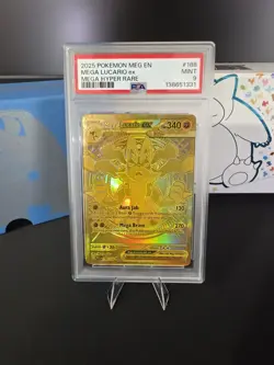 Mega Lucario EX 188/132 Holo PSA 9 - Image 1