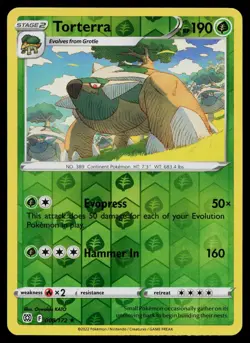TORTERRA 008/172 HOLO RARE BRILLIANT STARS POKEMON REVERSE HOLO NM - Image 1