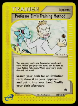 PROFESSOR ELM'S TRAINING METHOD 148/165 UNCOMMON EXPEDITION BASE SET POKEMON NM - Image 1