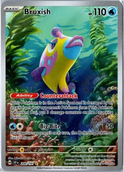 Pokemon Card - Bruxish 200/191 - Illustration Rare SV08: Surging Sparks Holofoil - Image 1