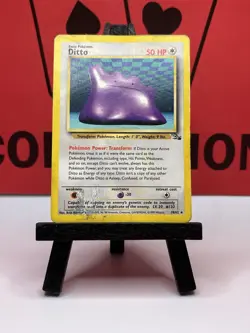 Ditto 18/62 Fossil Non Holo WOTC Rare Pokemon Card - Image 2