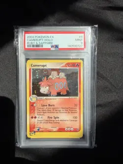 PSA 9 Camerupt Holo 4/109 EX Ruby & Sapphire 2003 Pokemon Card Rare Vintage - Image 1