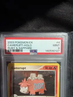 PSA 9 Camerupt Holo 4/109 EX Ruby & Sapphire 2003 Pokemon Card Rare Vintage - Image 2