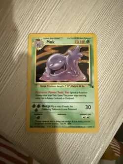 Muk 13/62 Pokemon Card TCG Fossil Set MP Rare Holo - Image 1