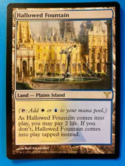 MTG 1x Hallowed Fountain # 174 Dissension Modern Magic the Gathering Card x1 LP - Image 1