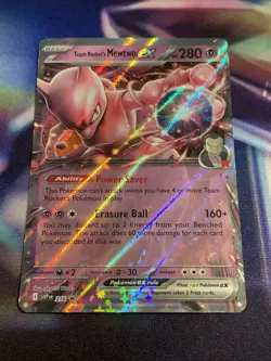 Pokemon TCG Team Rocket’s Mewtwo ex SVP 216 Promo Destined Rivals NM/M - Image 1