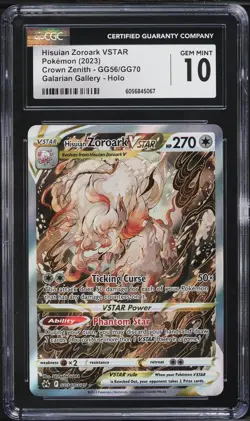 CGC 10 2023 Pokemon Crown Zenith #GG56 HISUIAN ZOROARK VSTAR Galarian Gallery - Image 1