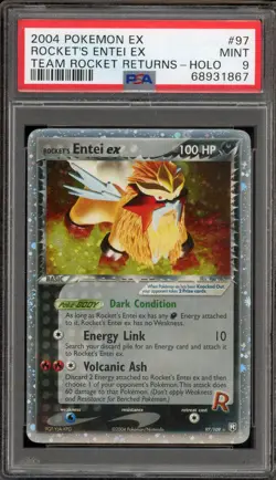 Pokemon Rocket's Entei ex EX Team Rocket Returns Holo Rare #097 PSA 9 Mint - Image 1