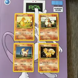 Vintage pokemon base set commons charmander growlithe ponyta vulpix - Image 1