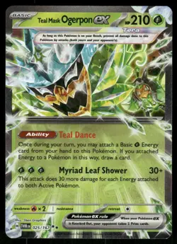 Teal Mask Ogerpon ex - 025/167 Double Rare Holo NM Pokemon SV06: Twilight Masque - Image 1