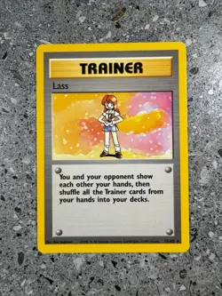 Pokemon TCG Cards Lass 75/102 Base Set Rare LP - Image 1