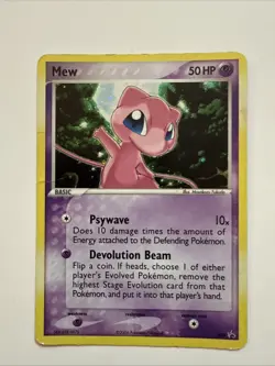 2006 Mew 040 Holo, Nintendo Black Star PROMO pokemon card DAMAGE - Image 1