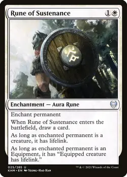 1x Rune of Sustenance NM Eng MTG - Kaldheim - Image 1