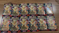 Pokemon TCG Mega Evolution Ascended Heroes English Booster Packs Lot (12) - Image 1