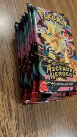 Pokemon TCG Mega Evolution Ascended Heroes English Booster Packs Lot (12) - Image 3