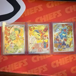 Pokemon First Partner Series 2 Johto Chikorita 046/Cyndaquil 047/Totodile 048 NM - Image 1