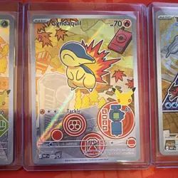 Pokemon First Partner Series 2 Johto Chikorita 046/Cyndaquil 047/Totodile 048 NM - Image 3
