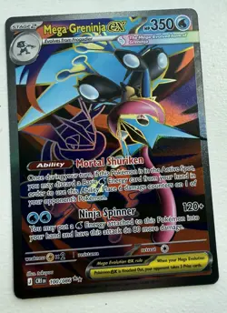 Mega Greninja ex - 100/086 - Pokemon ME04: Chaos Rising - Ultra Rare- NM - Image 1