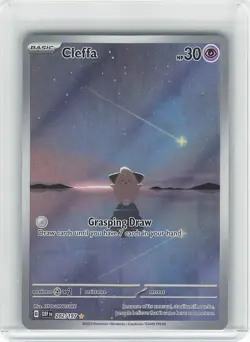 Pokemon TCG Cleffa Holo Illustration Rare SV03: Obsidian Flames 202/197 NM - Image 1