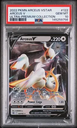 2022 POKEMON ARCEUS VSTAR ULTRA-PREMIUM COLLECTION #122 ARCEUS V PSA 10 GEM MINT - Image 1